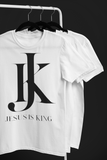 Jesus is King white Mens Short-Sleeve T-Shirt - AGAPE KINGDOM INC