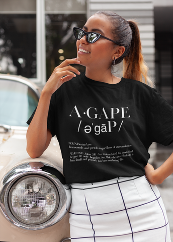Women’s Agape All-Over Print Crop Tee - AGAPE KINGDOM INC