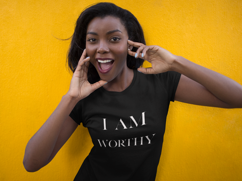 I Am Worthy Premium T-Shirt - AGAPE KINGDOM INC