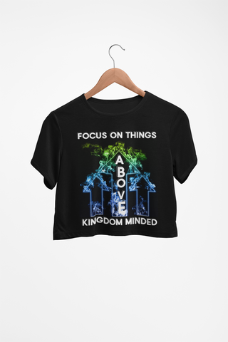 Focus on things above Crop Tee - AGAPE KINGDOM INC