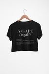 Women’s Agape All-Over Print Crop Tee - AGAPE KINGDOM INC