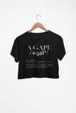 Women’s Agape All-Over Print Crop Tee - AGAPE KINGDOM INC