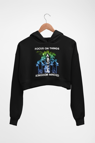 Focus on things above Crop Hoodie - AGAPE KINGDOM INC