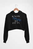 Women “Know desire to fit in Crop Hoodie - AGAPE KINGDOM INC