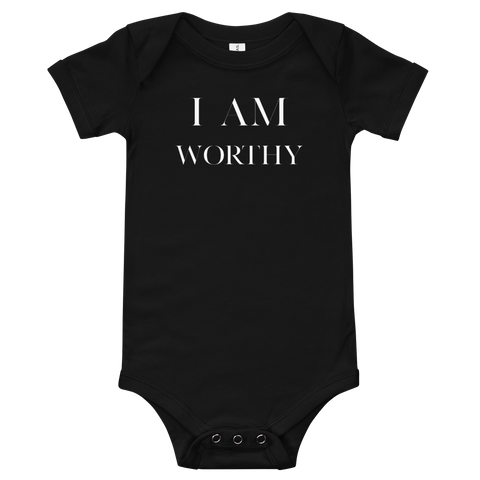 I Am worthy Onesie - AGAPE KINGDOM INC
