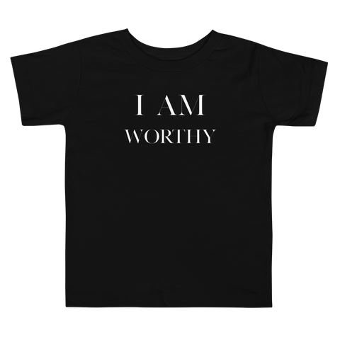 I am Worthy Toddler Short Sleeve Tee - AGAPE KINGDOM INC